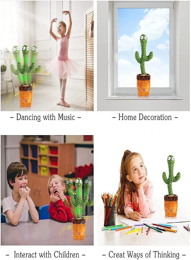 Aganta Talking Cactus Toy Dancing Cactus Toy for Babies Voice Repeat Toys for Kids Entertainment Toys Cactus Plush Toy with Lights Moving Cactus Mimicry Toy - Image 5